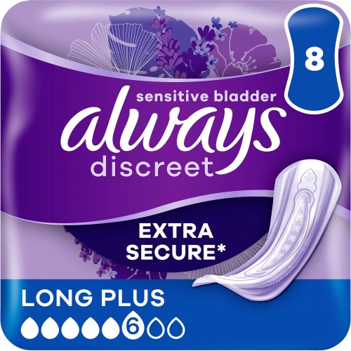 Always Discreet Pads Long Plus 8 Pack