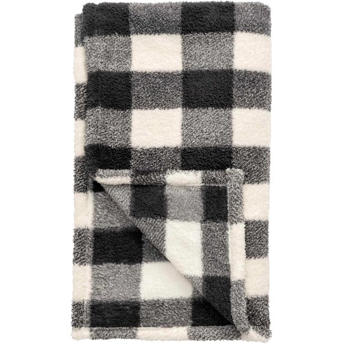 Sainsbury s Home Printed Mono Check Fleece Throw 125x150cm Compare Prices Where To Buy Trolley