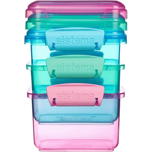 Sistema To Go, Set of 3, Mini Bites Round Food Storage Container