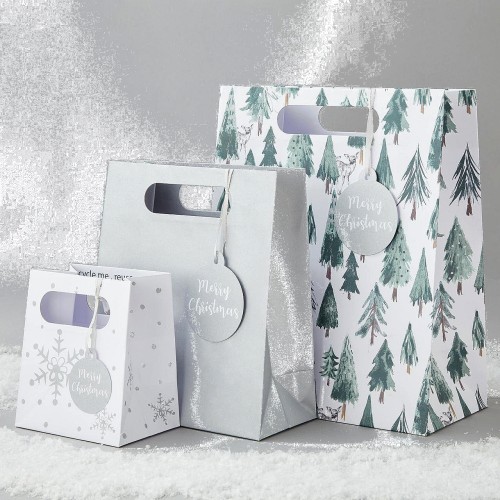 Morrisons Silver Christmas Gift Bags Multipack 3 Compare