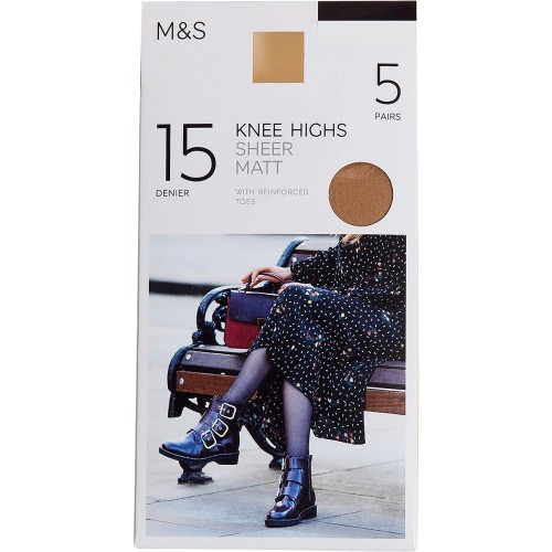 M&S Collection Womens 15 Denier Matt Tights, Extra Large, Rose Quartz