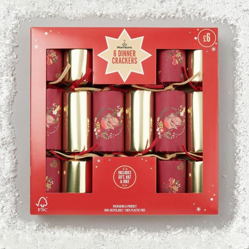 Morrisons Gold Dinner Christmas Crackers (6) Compare Prices & Where