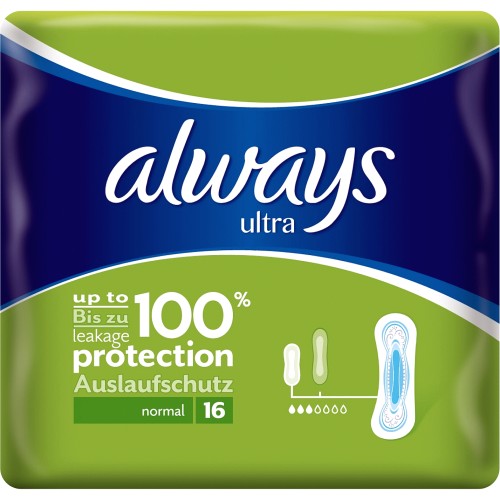 Always Sensitive Normal Size 1 Sanitary Towels 16 Pack - Tesco Groceries