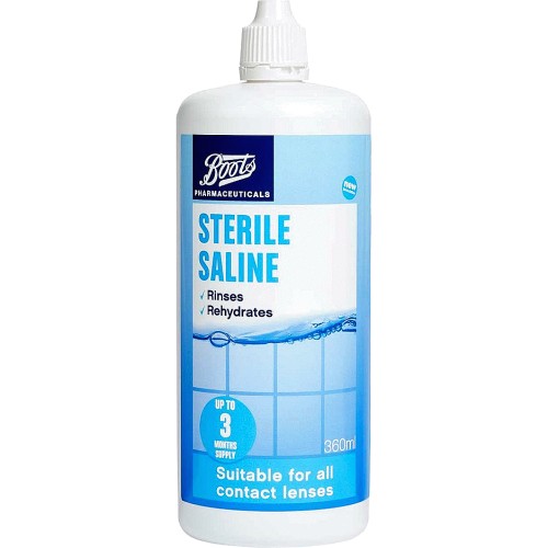 Saline drops sale boots