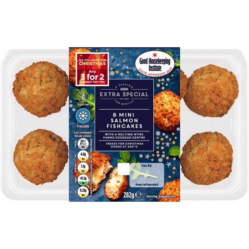 ASDA Extra Special 8 Mini Salmon Fishcakes (282g) - Compare Prices ...