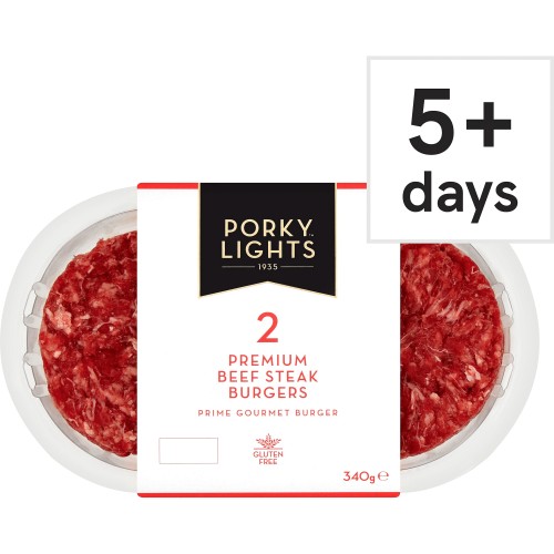 Porky Whites 2 British Beef Chuck Steak Burgers (340g) - Compare Prices ...