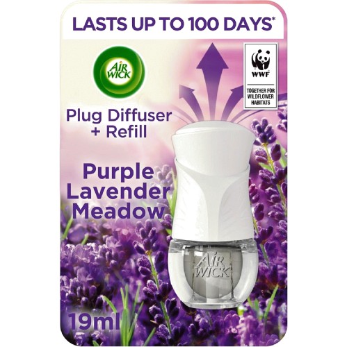 Airwick Air Freshener Plug In Kit Linen Lilac 19ml - Tesco Groceries