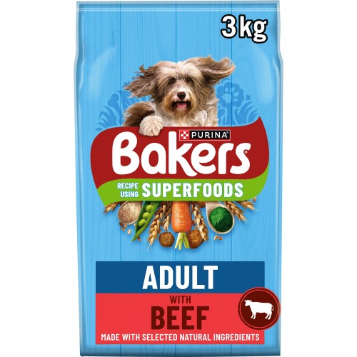 Bakers Adult Beef with Vegetables Dry Dog Food 3kg Compare Prices Where To Buy Trolley