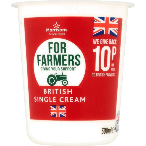 Morrisons For Farmers Single Cream Ml Compare Prices Where To Buy Trolley Co Uk