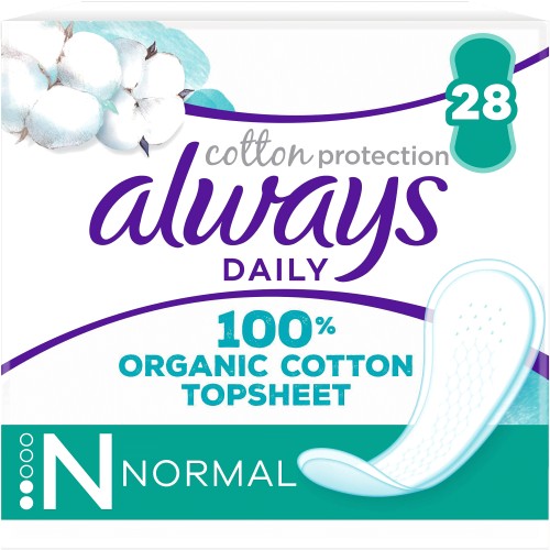 Always Dailies Organic Cotton Protection Panty Liners Normal (28) - Compare  Prices & Where To Buy 