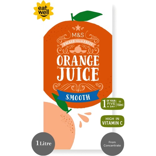 M S Smooth Orange Juice 1 Litre Compare Prices Where To Buy Trolley