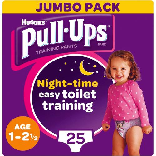 Huggies Pull-Ups Trainers Night Girl Size 2-4 Years Nappy Size 5-6+ 18 BIG  KID Training Pants (18) - Compare Prices & Where To Buy 