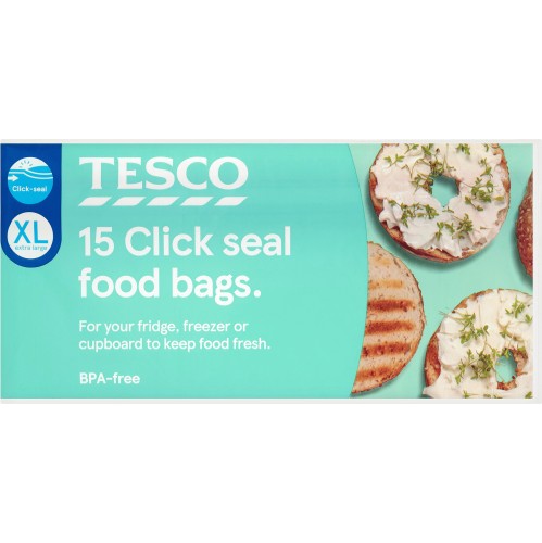 Tesco Zip Seal Food & Freezer Bags Medium 20S - Tesco Groceries