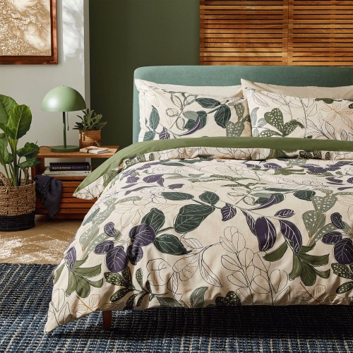 Habitat Verdant Sketched Linear Floral Bedding Set Green - Compare Prices &  Where To Buy 