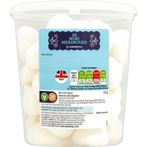 Sainsbury's Plain Mini Meringues (28) - Compare Prices & Where To Buy ...