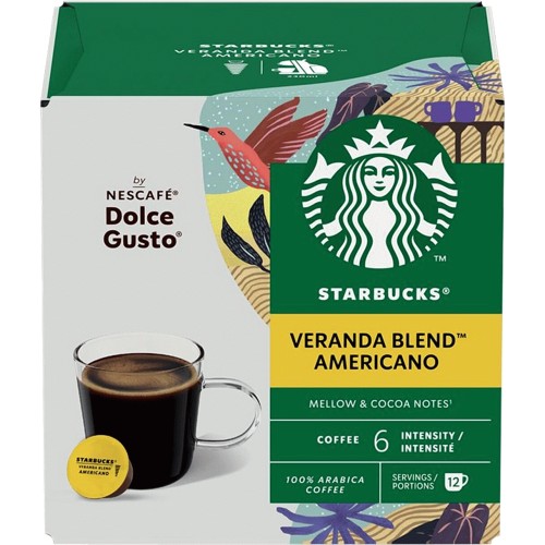 STARBUCKS by Dolce Gusto Blonde Colombia Espresso Roast Lungo Capsule  Coffee 12T