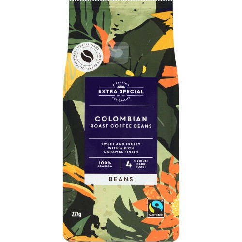 ASDA Extra Special Colombian Fairtrade Coffee Beans (227g) - Compare ...