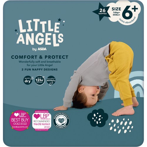 ASDA Little Angels Comfort & Protect Size 8 18kg+ 28 Nappy Pants