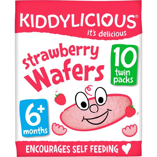 KIDDYLICIOUS VEGGIE STRAWBERRIES BABY SNACK 9 MONTHS+ MULTIPACK 12G