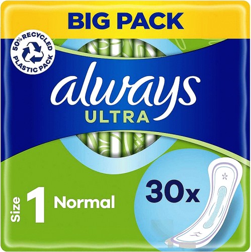 Always Ultra Size 2 Sanitary Towels With Wings 26 Pack - Tesco