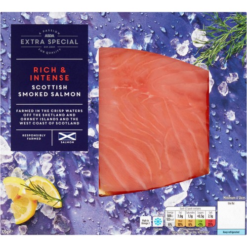 ASDA Extra Special Rich & Intense Scottish Smoked Salmon (120g ...