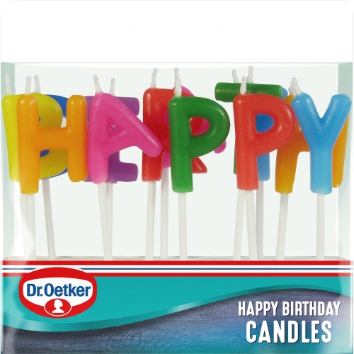 Dr Oetker Lettered Happy Birthday Candles 13 Compare Prices