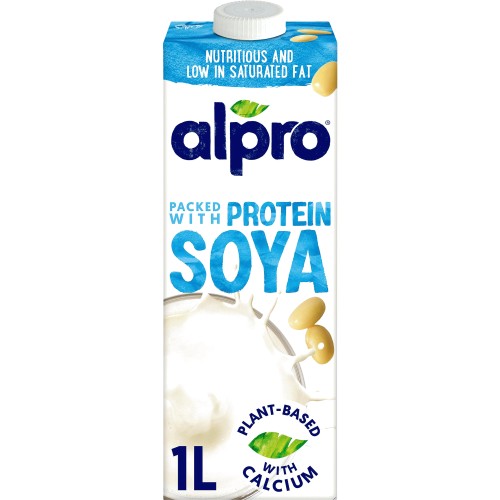 Alpro Soya High Protein Plant-Based Long Life Drink, Vegan & Dairy Free, 1L  is not halal, gluten-free