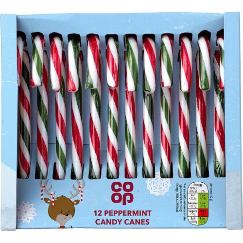 Co-op 12 Peppermint Candy Canes (144g) - Compare Prices & Where To Buy ...