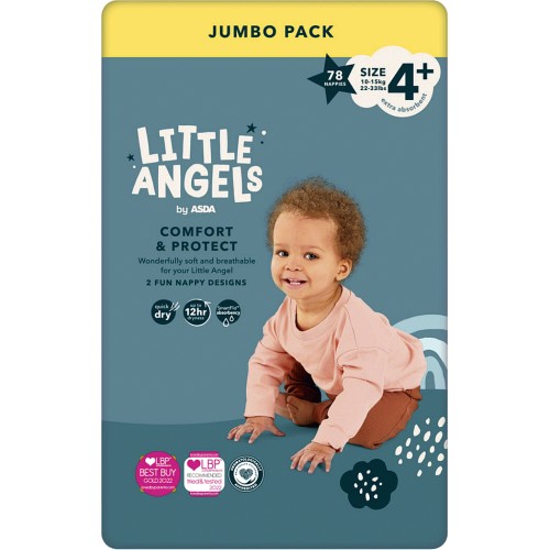 Buy the Dry Comfort Nappies Size 4+ Jumbo Pack 60'S from Babies-R-Us Online