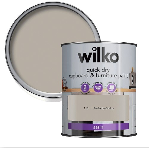 Wilko Quick Dry Cupboard & Furniture White Paint 750ml