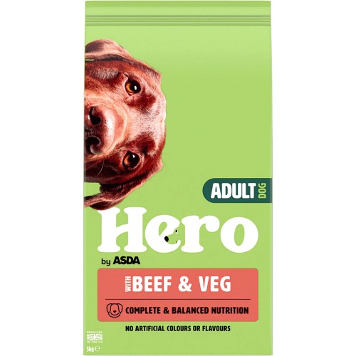 Hero by ASDA Beef Veg Dry Adult Dog Food 5kg Compare Prices