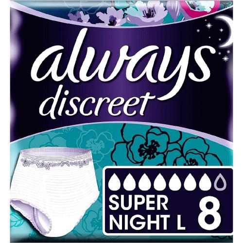 Always Discreet Boutique Underwear Incontinence Pants Plus Large Black -  ASDA Groceries