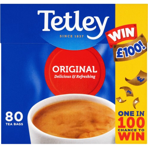 Tetley Extra Strong Tea Bags 75 per pack (Pack of 2)