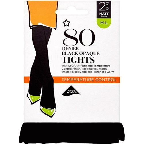 Superdrug 3 Pack 40 Denier Opaque Tights - Black S/M, Accessories and  Lifestyle