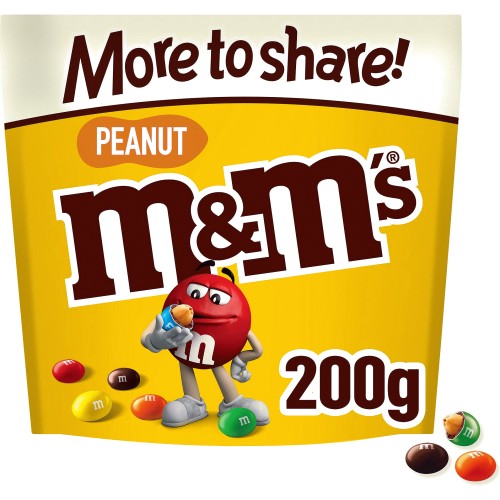 M&M's Crunchy Peanut & Milk Chocolate Bites Pouch Bag 125g