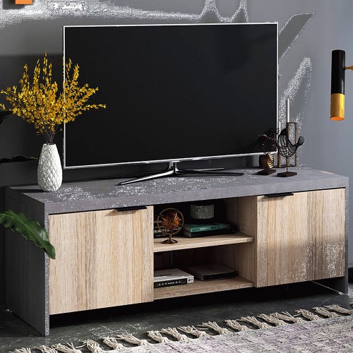 Grey and deals oak tv stand