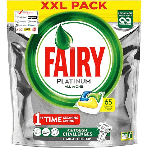 Fairy Platinum Plus All in One Dishwasher Tablets - Pack of 55