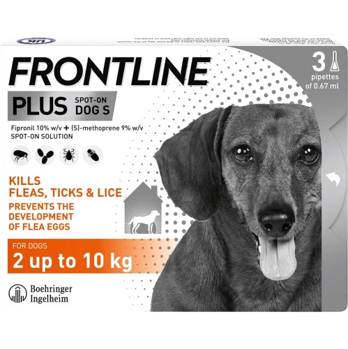 Frontline Plus Flea Tick Treatment Small Dogs 2 10kg Spot On Solution Flea 3 x 0.67ml Compare Prices Where To Buy Trolley