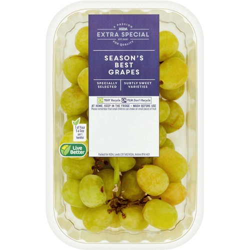 ASDA Extra Special Sable Seedless Grapes (400g) - Compare Prices ...