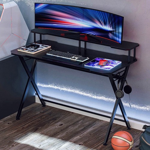 Two tier deals gaming desk