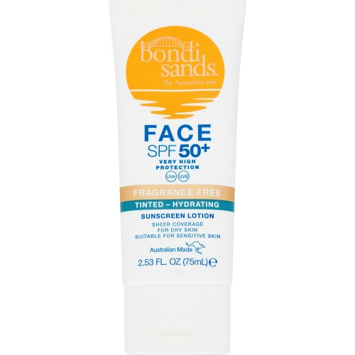 Bondi Sands Spf 50+ Fragrance Free Hydrating Tinted Face Lotion