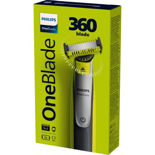 OneBlade Pro 360 for Face & Body with 14-in-1 Adjustable Comb- Trim, Edge,  Shave, QP6541/15