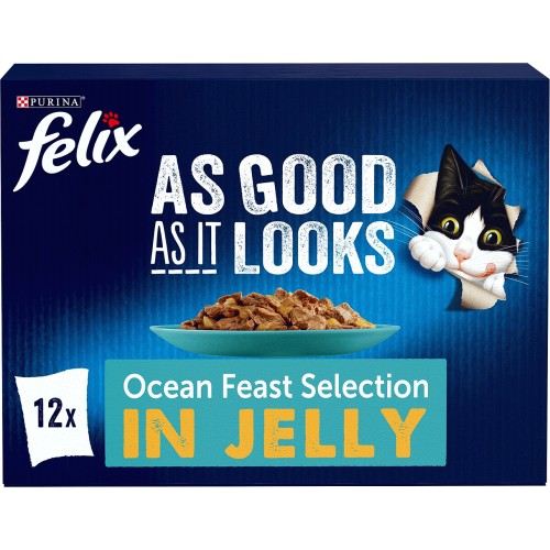 Felix As Good As It Looks Ocean Feasts Wet Cat Food Fish Selection