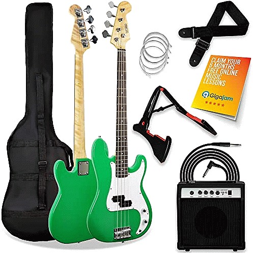 3rd Avenue Green Full Size Electric Bass Guitar Set - Compare Prices &  Where To Buy 