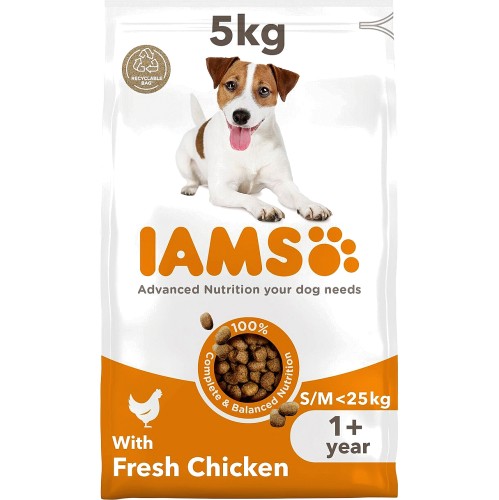 IAMS for Vitality Adult Dog Food Small Medium Breed With Fresh Chicken 5kg Compare Prices Where To Buy Trolley