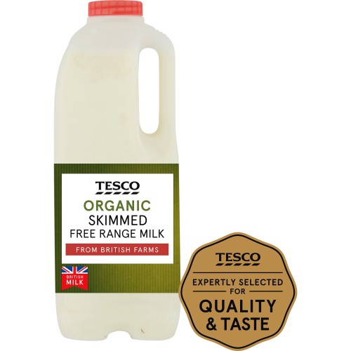 Tesco Organic Free Range Skimmed Milk (1.136l, 2pt) - Compare Prices &  Where To Buy 