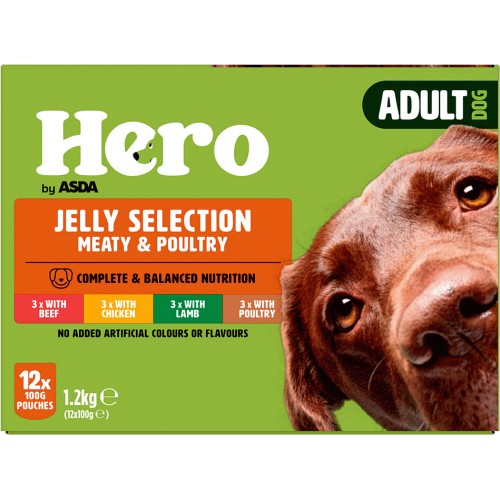 Hero by ASDA Adult Dog Food Gravy Selection Meaty Poultry Cans 6 x 400g Compare Prices Where To Buy Trolley