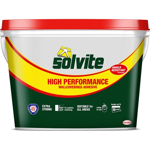 Solvite Ready Mixed High-Performance Wallpaper Adhesive (10kg ...