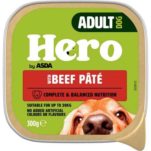 Hero by ASDA Adult Dog Food Beef Pate 300g Compare Prices Where To Buy Trolley