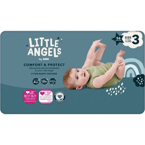 ASDA Little Angels Size 8 Nappy Pants 28 Pack : : Baby